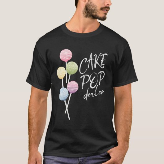 Cake Pop Dealer Baker Waterverf Cakepop Bakery Ch T-shirt (Voorkant)
