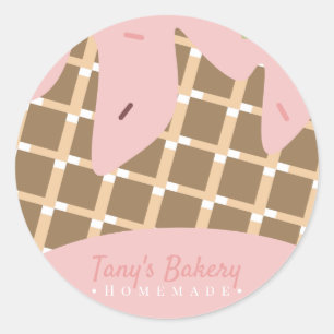 Cake Pop Ijs Huisgemaakte Bakkerij Zoetigheden Bak Ronde Sticker