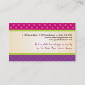 Cake Pop Pattern Visitekaartje (Achterkant)