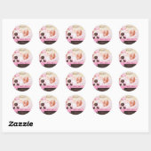 Cake Poppen Baby Meisje Sticker Roze Bruin Snoep (Vel)