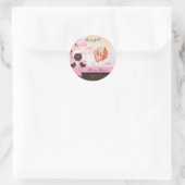 Cake Poppen Baby Meisje Sticker Roze Bruin Snoep (Tas)