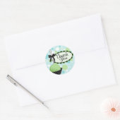 Cake Poppen Bakkerij Dank u Box Seal Ronde Sticker (Envelop)
