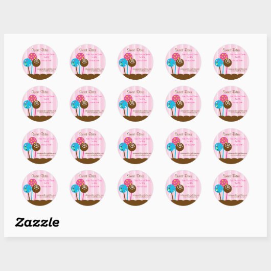 Cake Poppen Bakkerij Sticker (Vel)