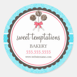 Cake Poppen Bakkerij Verpakking Ronde Sticker