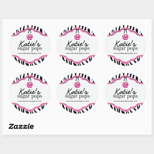 Cake Poppen Bakkerij Verpakking Stickers (Vel)