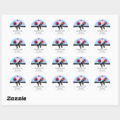Cake Poppen Blue Box Seals Ronde Sticker (Vel)