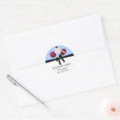 Cake Poppen Blue Box Seals Ronde Sticker (Envelop)