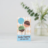 Cake poppen bruiloft evenement bakken bakkerij bla visitekaartje (Staand voorkant)
