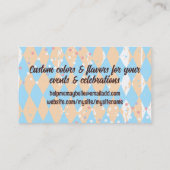 Cake poppen bruiloft evenement bakken bakkerij bla visitekaartje (Achterkant)