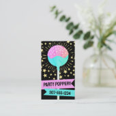 Cake poppen bruiloft evenement bakken bakkerij roz visitekaartje (Staand voorkant)