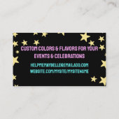 Cake poppen bruiloft evenement bakken bakkerij roz visitekaartje (Achterkant)