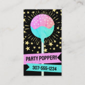 Cake poppen bruiloft evenement bakken bakkerij roz visitekaartje (Voorkant)