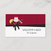Cake Poppen Burgundy Visitekaartjes (Voorkant)