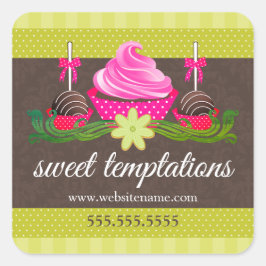 Cake Poppen Cookie en Cupcake Bakkerij Box Seals Ronde Sticker