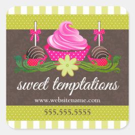 Cake Poppen Cookie en Cupcake Bakkerij Box Seals Ronde Sticker