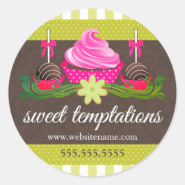 Cake Poppen Cookie en Cupcake Bakkerij Box Seals Ronde Sticker