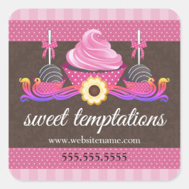 Cake Poppen Cookie en Cupcake Bakkerij Box Seals Ronde Sticker