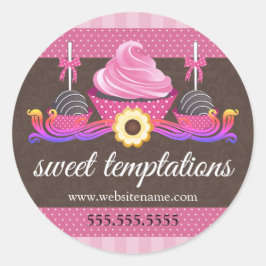 Cake Poppen Cookie en Cupcake Bakkerij Box Seals Ronde Sticker