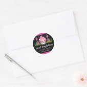 Cake Poppen Cupcake Bakkerij Box Seals Ronde Sticker (Envelop)