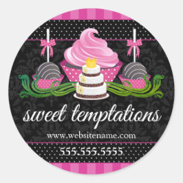 Cake Poppen Cupcake Bakkerij Box Seals Ronde Sticker