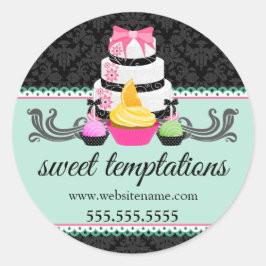 Cake Poppen Cupcake Bakkerij Box Seals Ronde Sticker