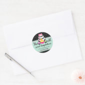 Cake Poppen Cupcake Bakkerij Box Seals Ronde Sticker (Envelop)