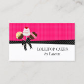 Cake Poppen Fuchsia Visitekaartje (Voorkant)