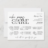 Cake Poppen Instructies Minimalistische Logo Bakke Bedankkaart (Voorkant)