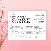 Cake Poppen Instructies Minimalistische Logo Bakke Bedankkaart