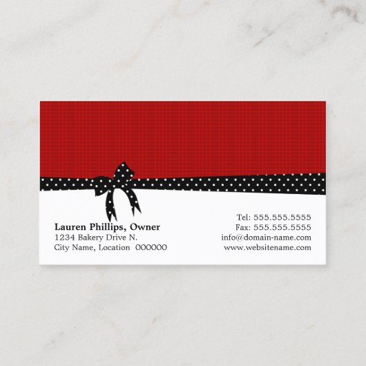 Cake Poppen Red Visitekaartje (Achterkant)
