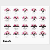 Cake Poppen Roze Bakkerij Box Seals Ronde Sticker (Vel)