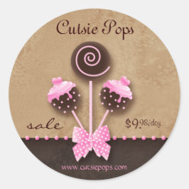 Cake Poppen Stickers Bakkerij  Roze Karamel