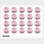 Cake Poppen Stickers Bakkerij Zebra Roze Bruin Sno (Vel)