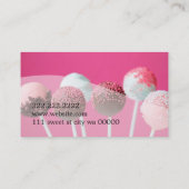 Cake Poppen Winkelen cupcakes bakkerij catering Visitekaartje (Achterkant)