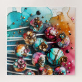 Cake Pops Alcohol Ink Legpuzzel (Horizontaal)
