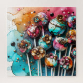 Cake Pops Alcohol Ink Legpuzzel (Verticaal)