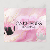 Cake Pops Baker Bakery Treats Pink Flyer (Voorkant)