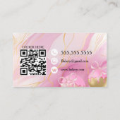 Cake Pops Baker Bakery Treats Pink Visitekaartje (Achterkant)