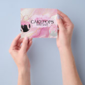 Cake Pops Bakker Bakkerij Traktaties Roze Flyer (Hand)