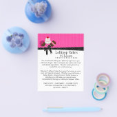 Cake Pops Heet Roze met Fotokaders Flyer (Enkel)