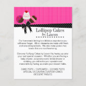 Cake Pops Heet Roze met Fotokaders Flyer (Voorkant)