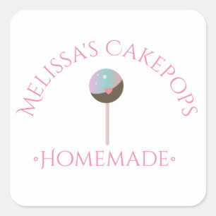 Cake Pops Logo Stickers Thuis Bakkerij Bedrijf