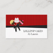 Cake Pops Rood Visitekaartje (Voorkant)