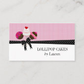 Cake Pops Roze Visitekaartje (Voorkant)