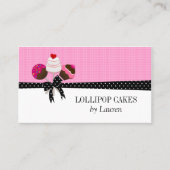 Cake Pops Roze Visitekaartje (Voorkant)