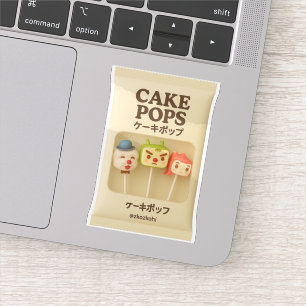 Cake Pops Trio: Mopshartige Karakter Lollyfeest Sticker