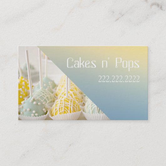 Cake Pops Winkel Cupcakes Bakkerij Catering Visitekaartje (Voorkant)