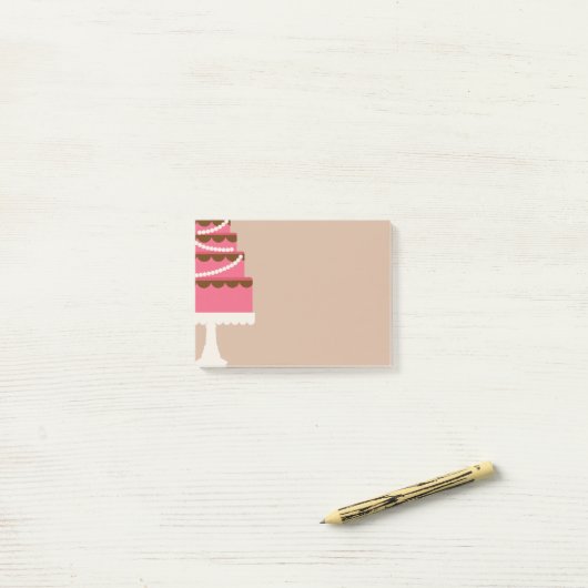 Cake Post-it® Notes (Op bureau)