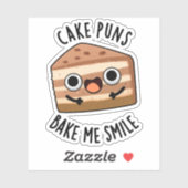 Cake Puns Bake Me Glimlach Grappig eten Pun Sticker (Vel)