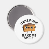 Cake Puns Bake me Smile Funny Baking Pun Magneet (Voorkant / Achterkant)